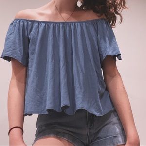 Blue off-the-shoulder top from Nordstrom!